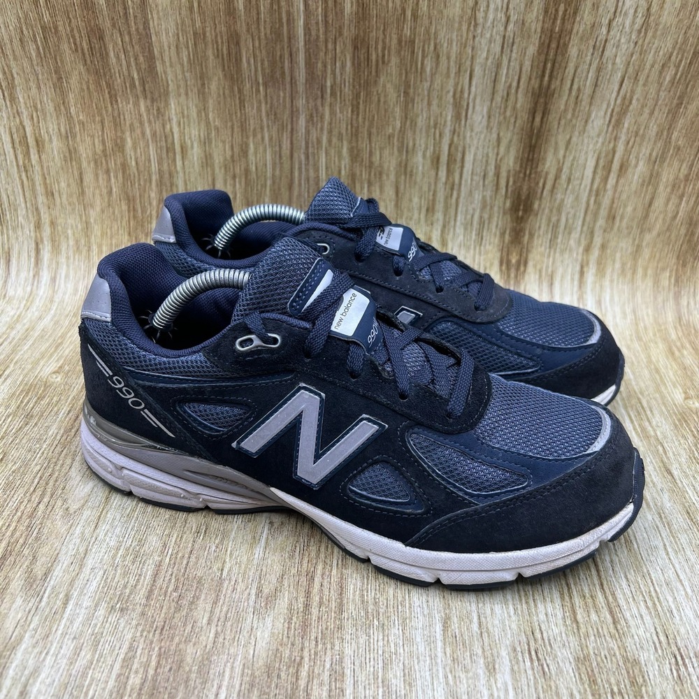 New Balance 990v4 Sneaker Women's Size 8 Navy Blue Suede Mesh Athletic KJ990NSG